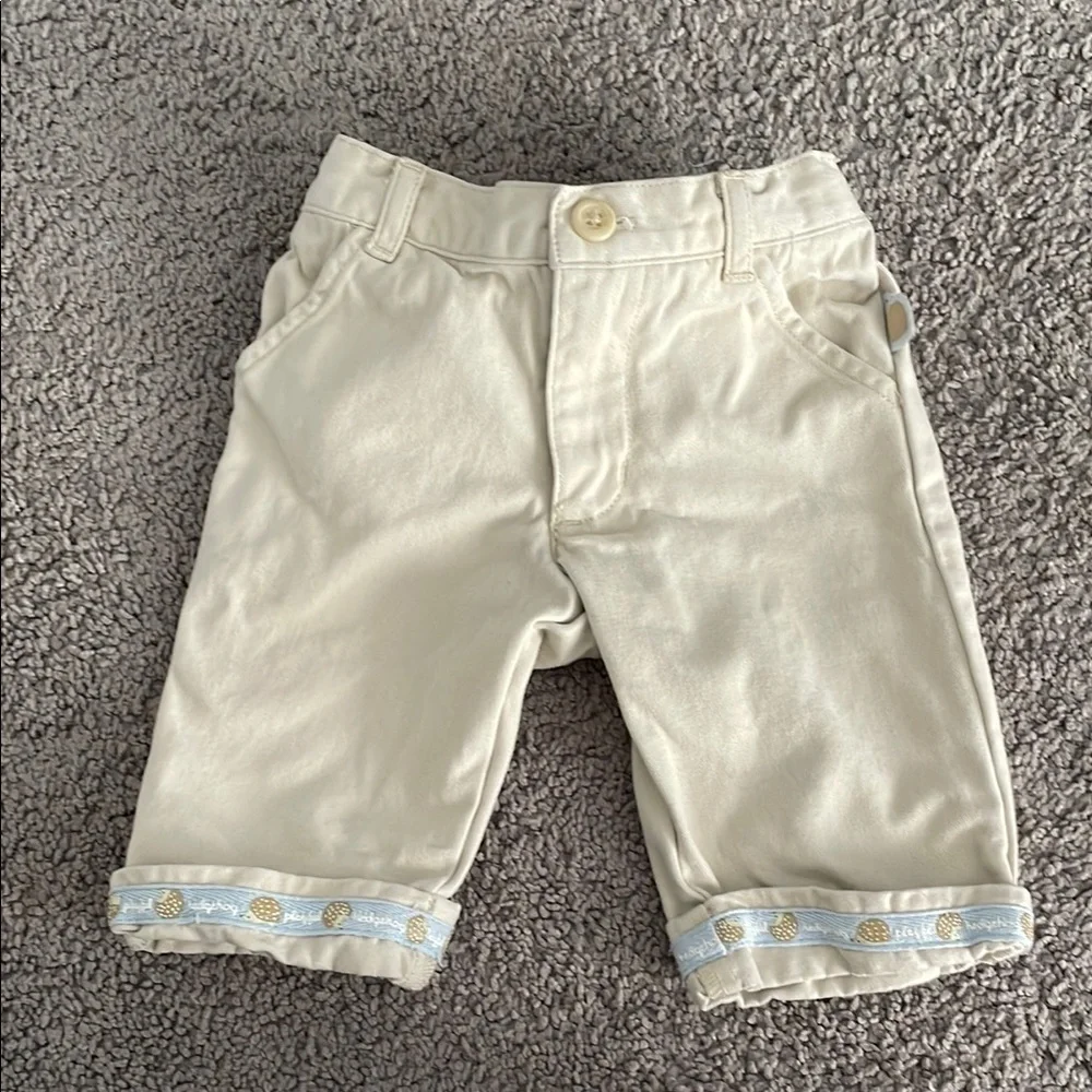 Gymboree 2006 Vintage Playful Hedgehog Cream Pants | Size 0-3 Months